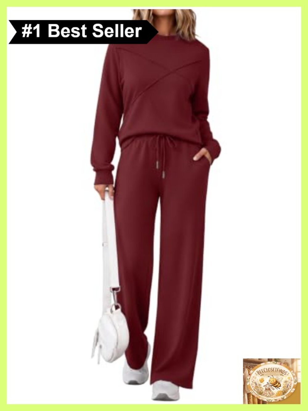 Modal Lounge Set 2 Piece Mock Neck Top Pants Travel Outfit
